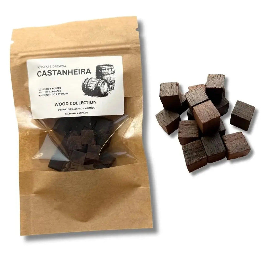 Kostki drewna CASTANHEIRA opiekane 20g w opakowaniu doypack NalewkaPL