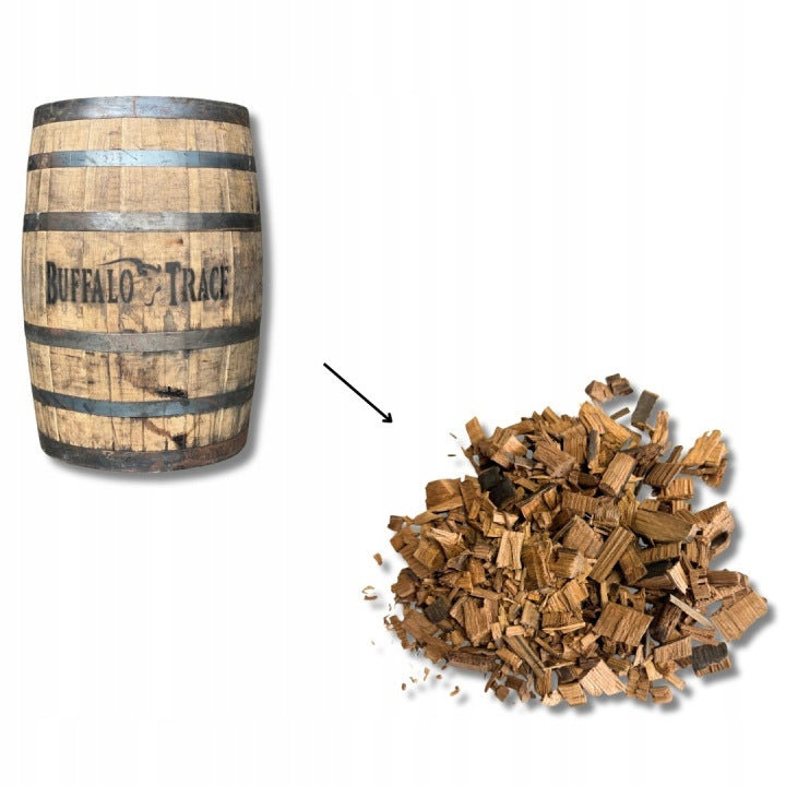 Płatki dębowe 100g z beczki po whiskey Buffalo Trace do bimbru piwa wódki