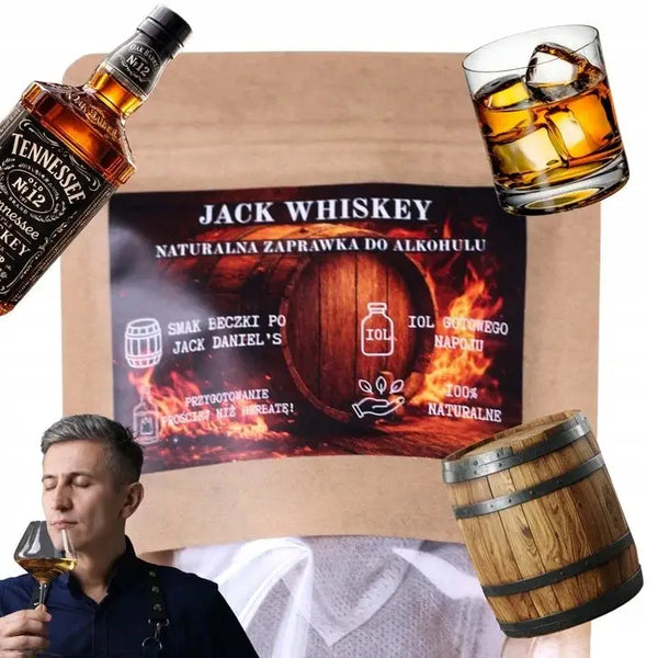 Zaprawka do alkoholu Jack Whiskey w saszetkach na 10 litrów