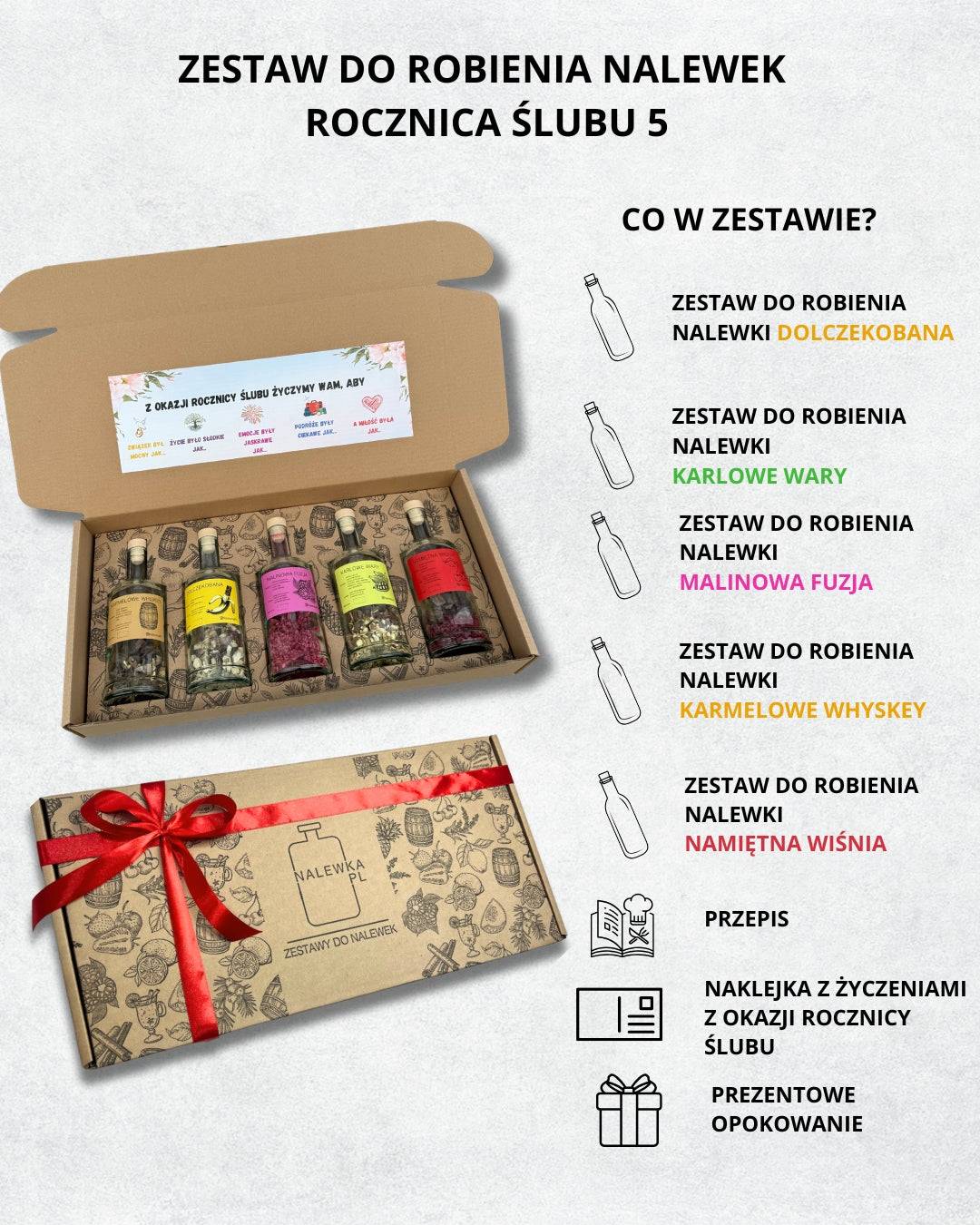 zestaw do nalewek na prezent
