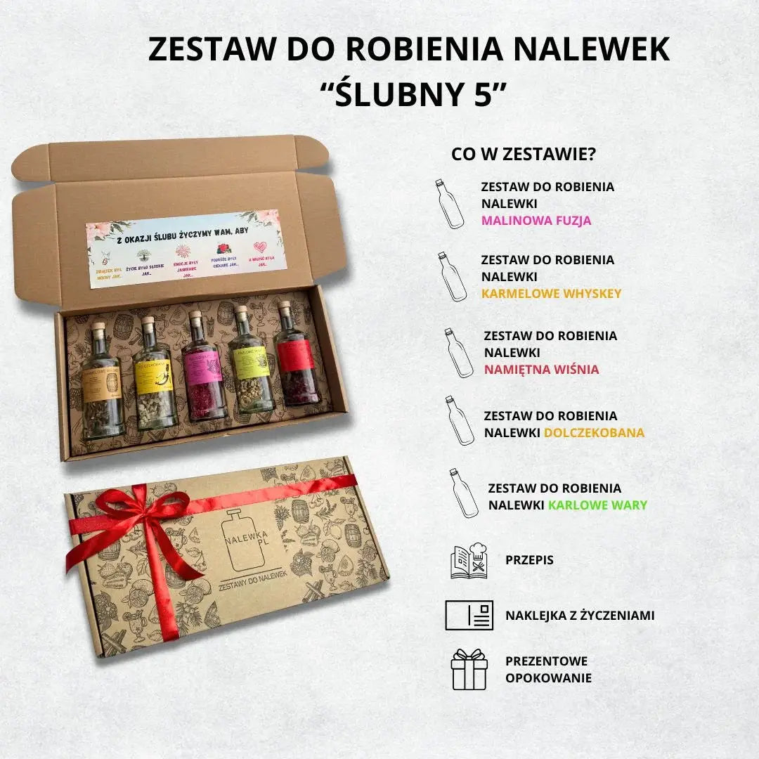zestaw do nalewek na wesele