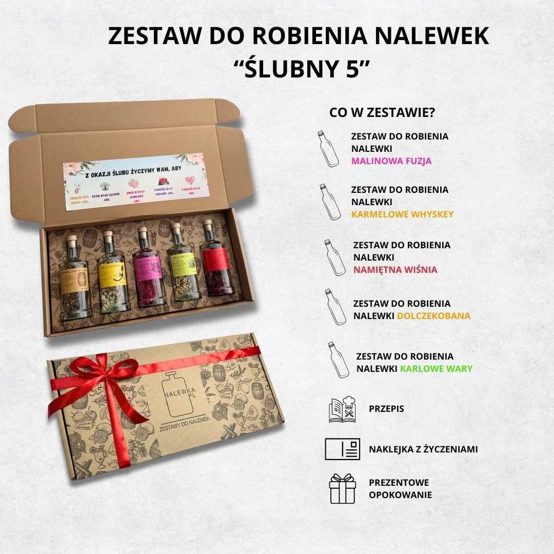 Zestaw do robienia nalewek na Rocznicę Ślubu