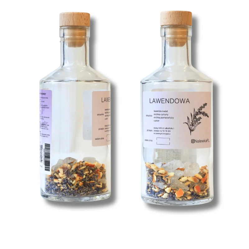 Lawendowa mieszanka do robienia napojów, nalewek szklana butelka 500ml  